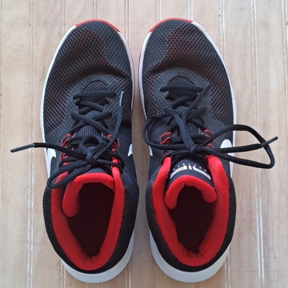 Nike Air Precision NBK Basketball Sport Tennis Shoes size 8 Blk University Red - Picture 2 of 12